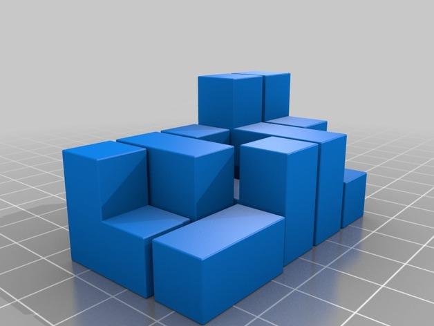 方塊玩具3D打印模型