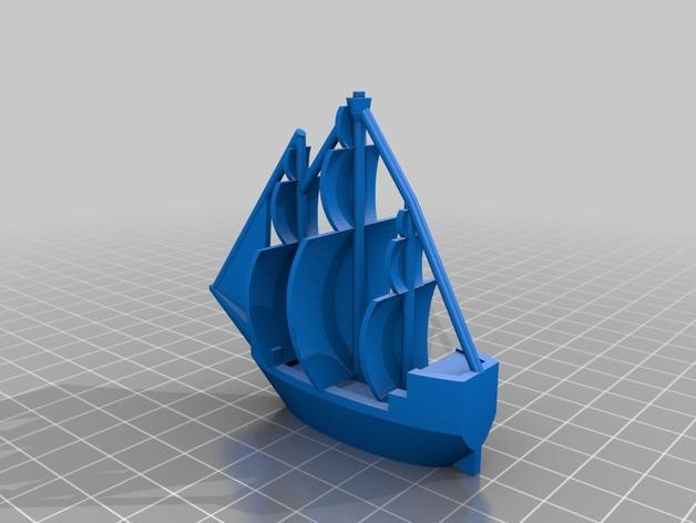 海盜船3D打印模型