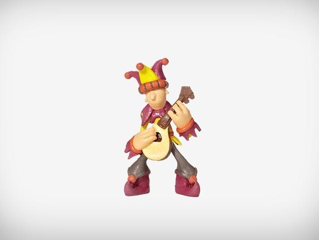 格拉斯頓伯里的龍之巴爾達(dá)的小丑3D打印模型