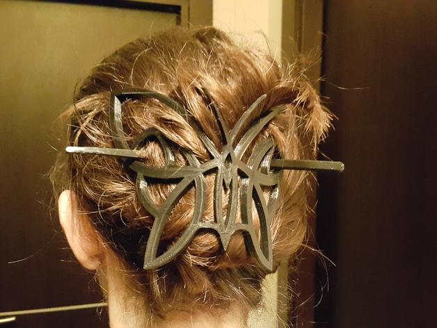 蝴蝶發(fā)卡3D打印模型