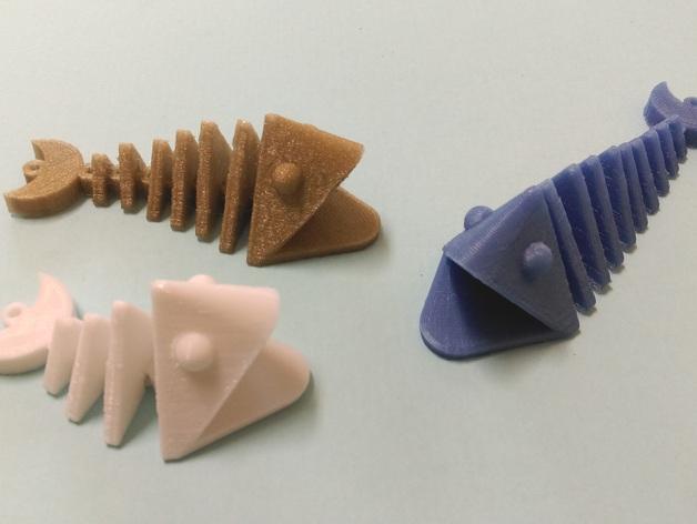 立體的魚3D打印模型