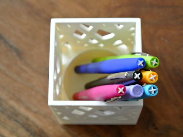 方形筆筒3D打印模型