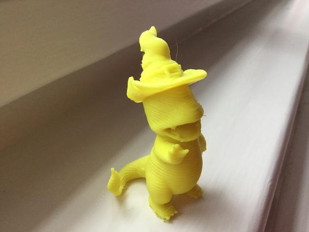 怪異的小火龍3D打印模型