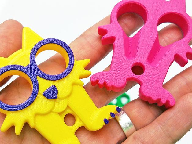 胖貓耳機纏繞器3D打印模型