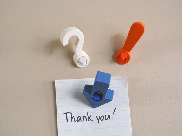 問(wèn)號(hào)和感嘆號(hào)3D打印模型