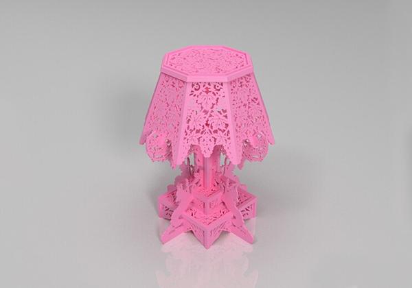 鏤空臺燈3D打印模型