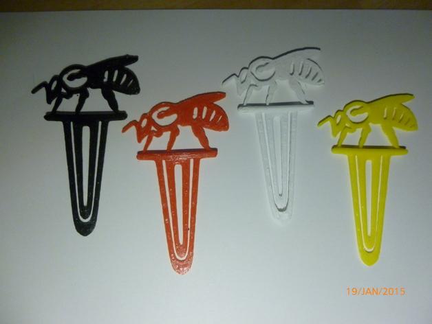 小蜜蜂造型記號夾3D打印模型