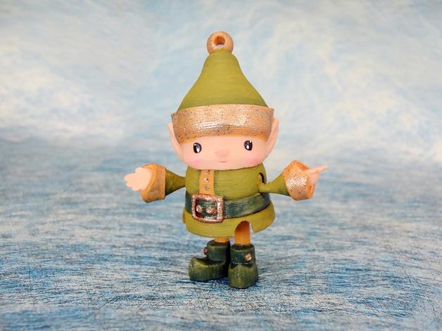 圣誕玩偶 圣誕老人和麋鹿3D打印模型