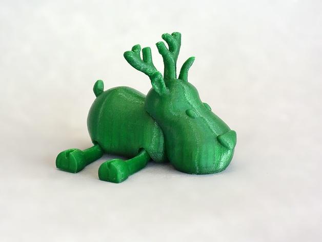 圣誕玩偶 圣誕老人和麋鹿3D打印模型