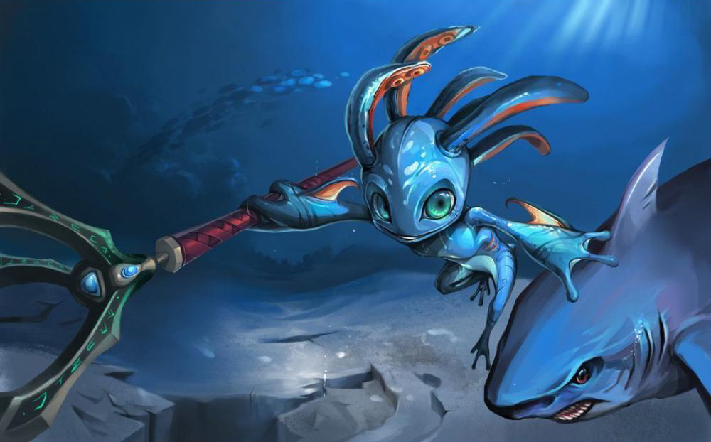 英雄聯(lián)盟LOL潮汐精靈小魚人3D打印模型
