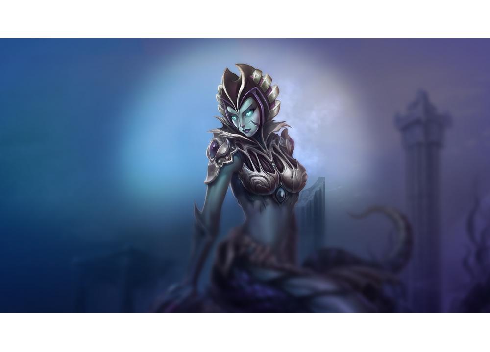 英雄聯(lián)盟LOL 魔蛇之傭-卡西奧佩婭3D打印模型