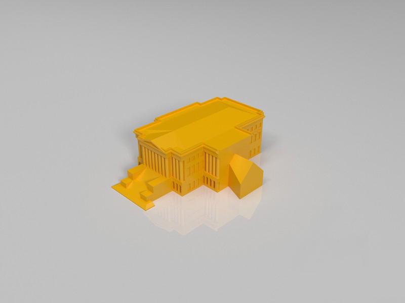 白宮 國會大廈模型3D打印模型