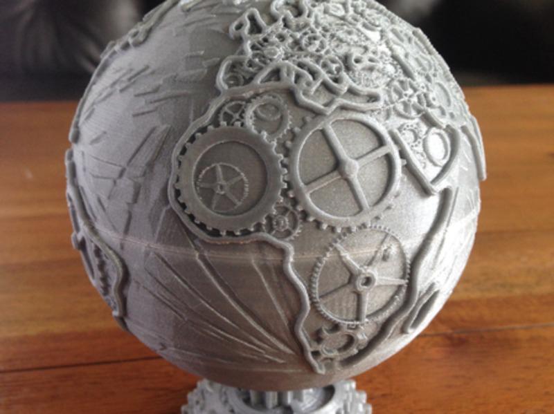 齒輪地球儀3D打印模型