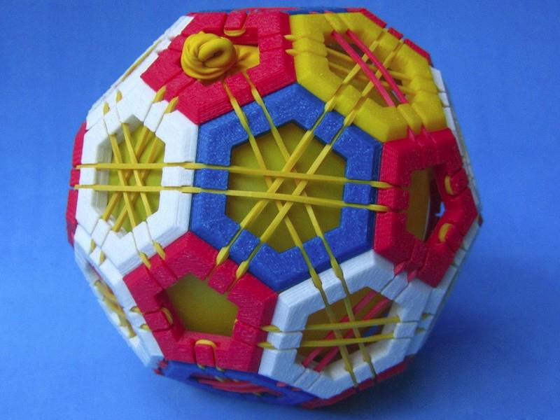 二十面體拼圖3D打印模型