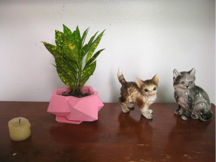 多邊形藝術(shù)花盆3D打印模型