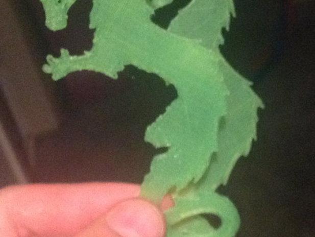 苗條龍書簽3D打印模型