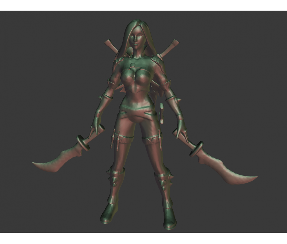 英雄聯(lián)盟模型 不祥之刃卡特琳娜3D打印模型