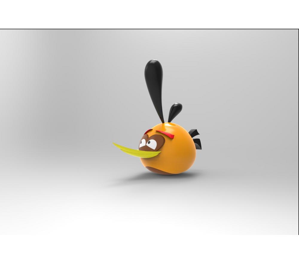 憤怒的小鳥玩具 橙色3D打印模型