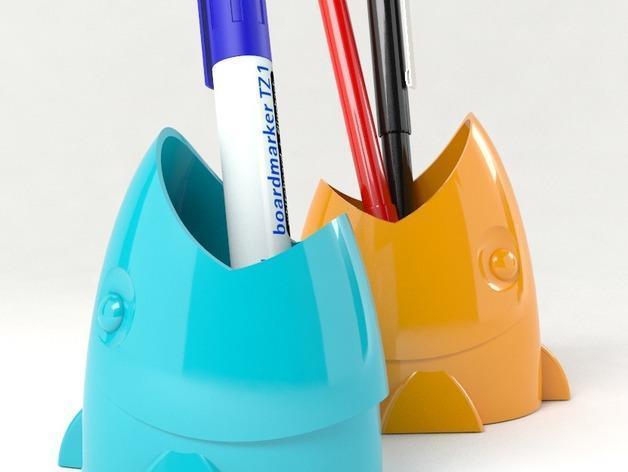 3D打印魚型筆筒3D打印模型