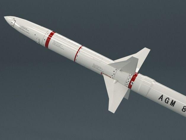 3D打印AGM 88 HARM反輻射導(dǎo)彈模型3D打印模型