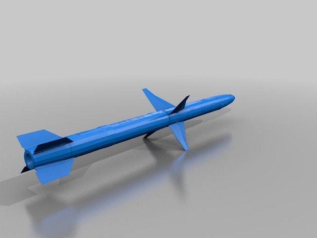 3D打印AGM 88 HARM反輻射導(dǎo)彈模型3D打印模型