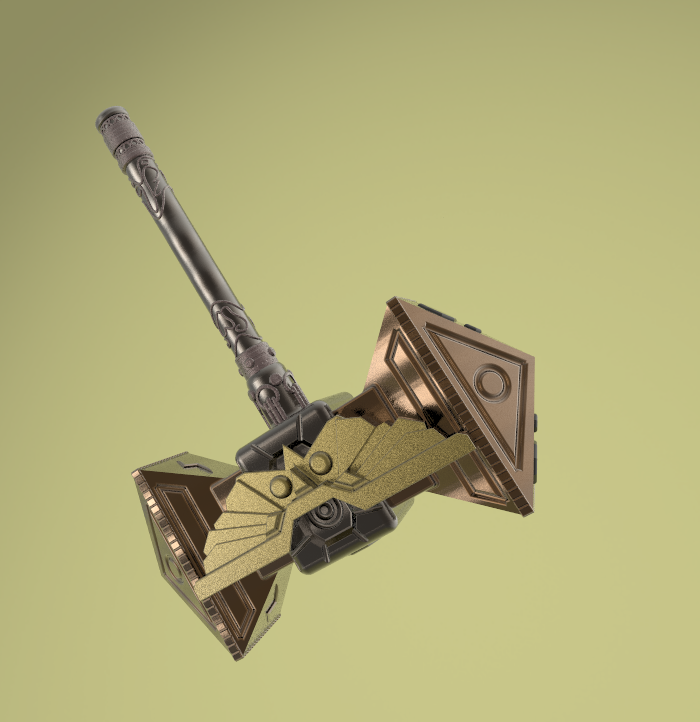 神之浩劫 雷神之錘3D打印模型