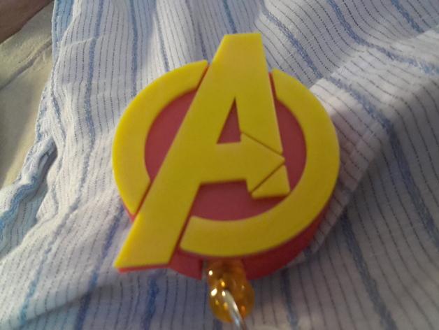 復仇者聯(lián)盟標志胸針3D打印模型