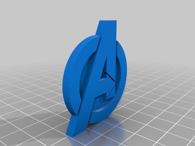 復(fù)仇者聯(lián)盟標(biāo)志胸針3D打印模型