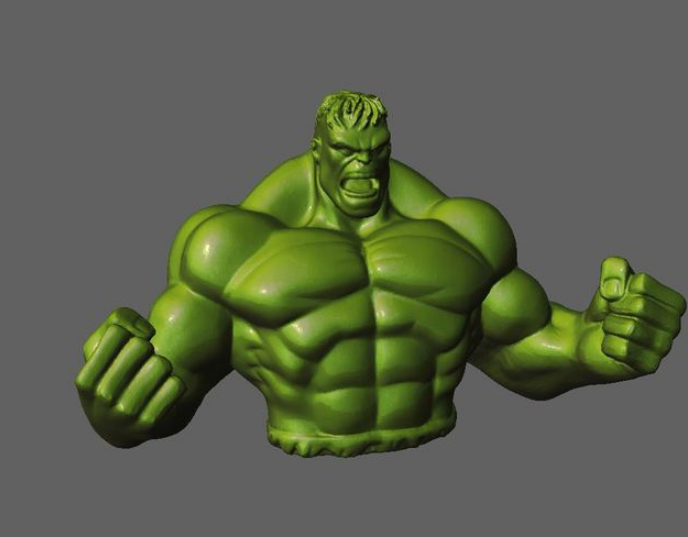 復(fù)仇者聯(lián)盟綠巨人浩克半身像3D打印模型