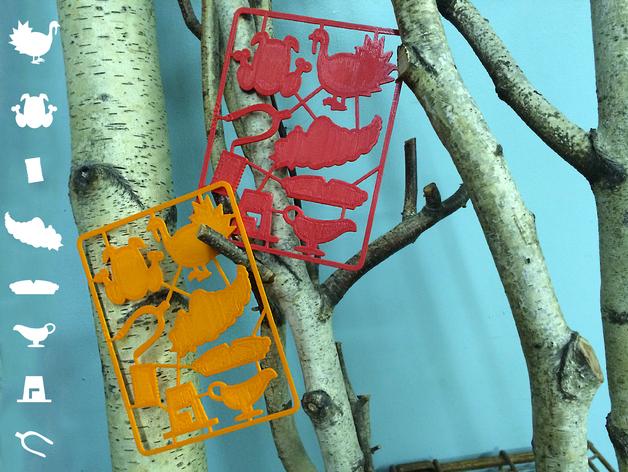 感恩節(jié)大餐3D打印模型