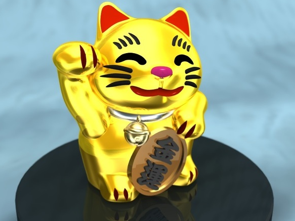 招財(cái)貓3D打印模型