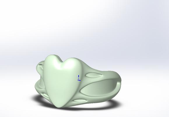 愛(ài)心戒指3D打印模型