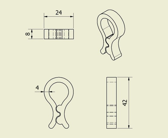 食品封口夾3D打印模型