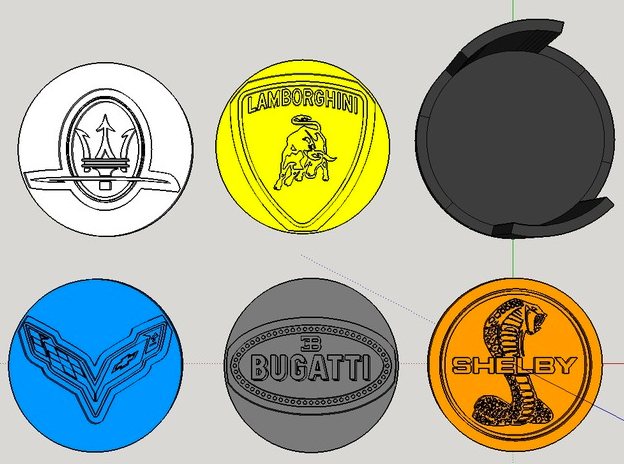 個性糖果色杯墊3D打印模型