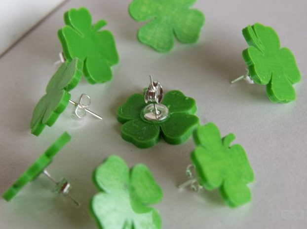 四葉草耳釘3D打印模型