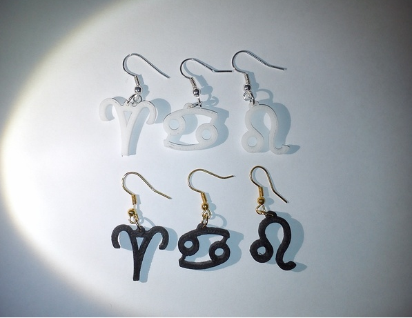 星座耳環(huán)3D打印模型