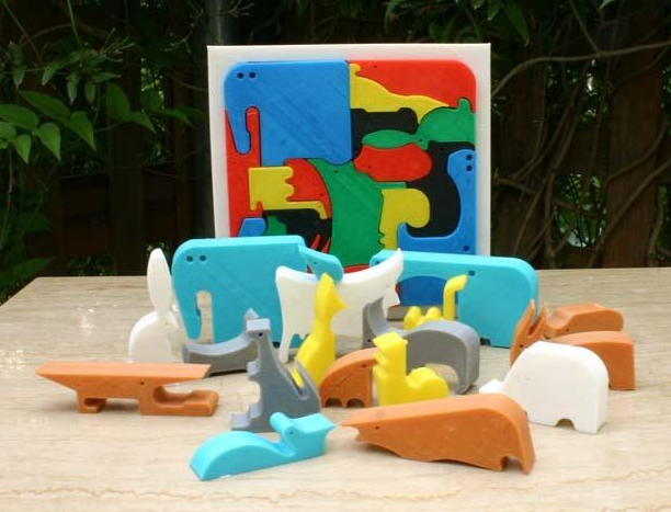 色彩拼圖3D打印模型