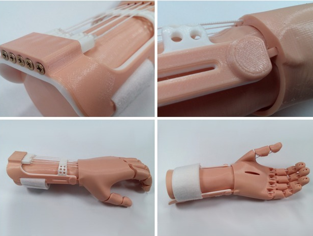 關(guān)節(jié)可活動的假肢義肢3D打印模型