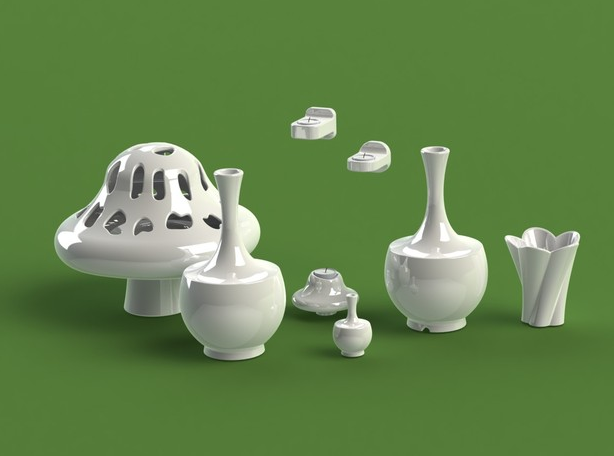 細(xì)瓶頸花瓶3D打印模型