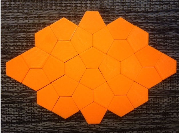 棱鏡五邊形瓷磚3D打印模型