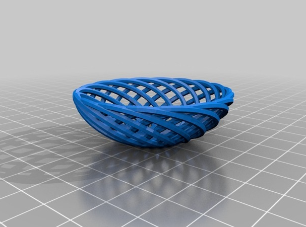 鏤空收納竹筐3D打印模型