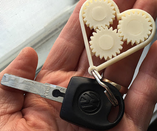 心形鑰匙扣3D打印模型