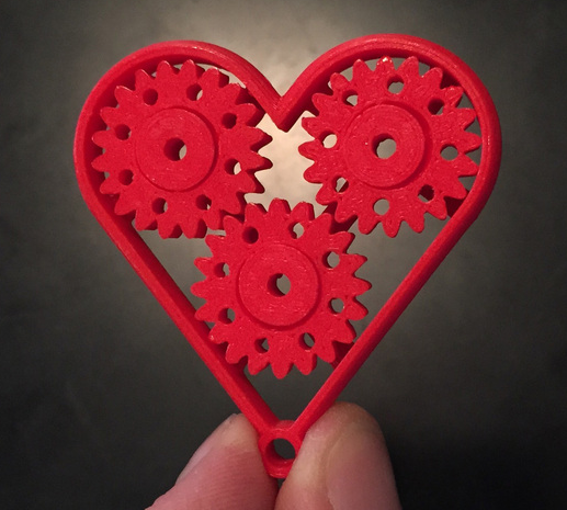 心形鑰匙扣3D打印模型