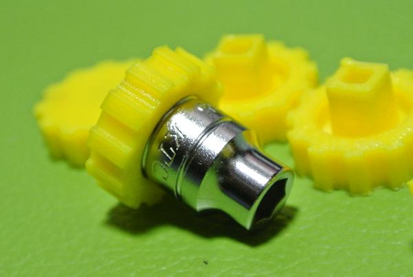 螺旋齒輪按鈕3D打印模型