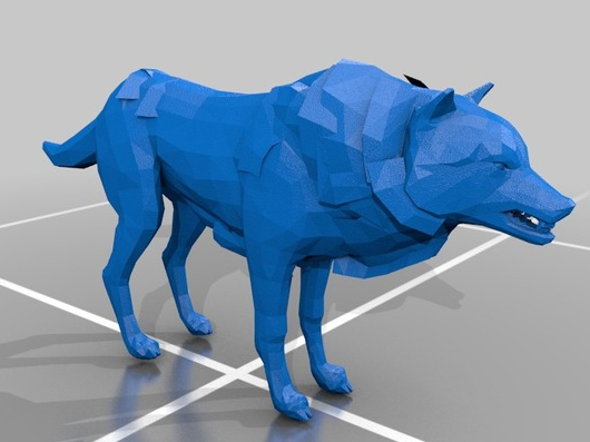 野狼組圖設(shè)計(jì) 3D打印模型