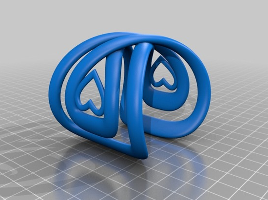 愛心手鐲3D打印模型