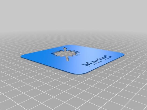 “權力的游戲”款飲料杯墊3D打印模型