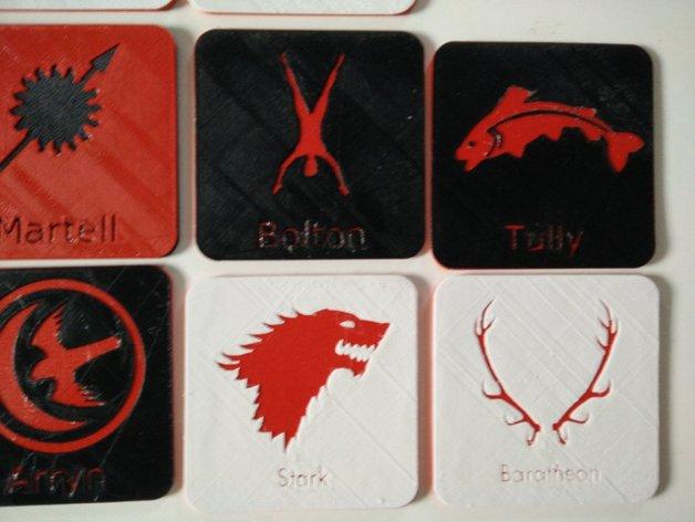 “權力的游戲”款飲料杯墊3D打印模型