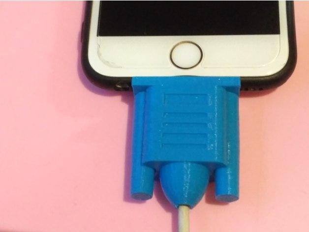 手機(jī)充電線保護(hù)者3D打印模型