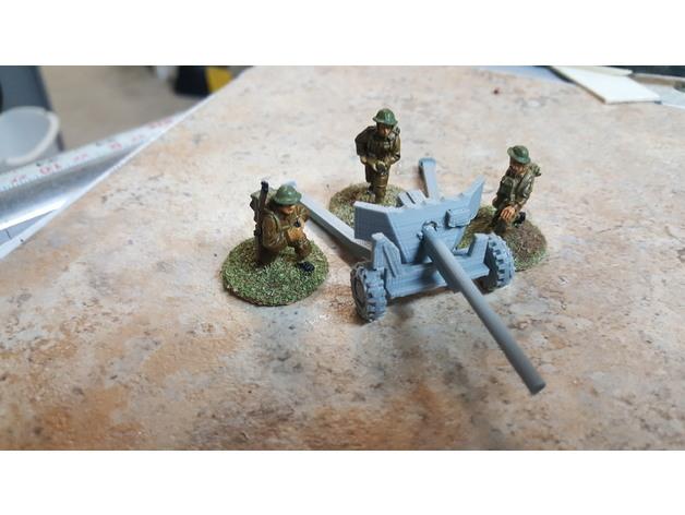 英國(guó)WW2 6龐德反坦克炮3D打印模型